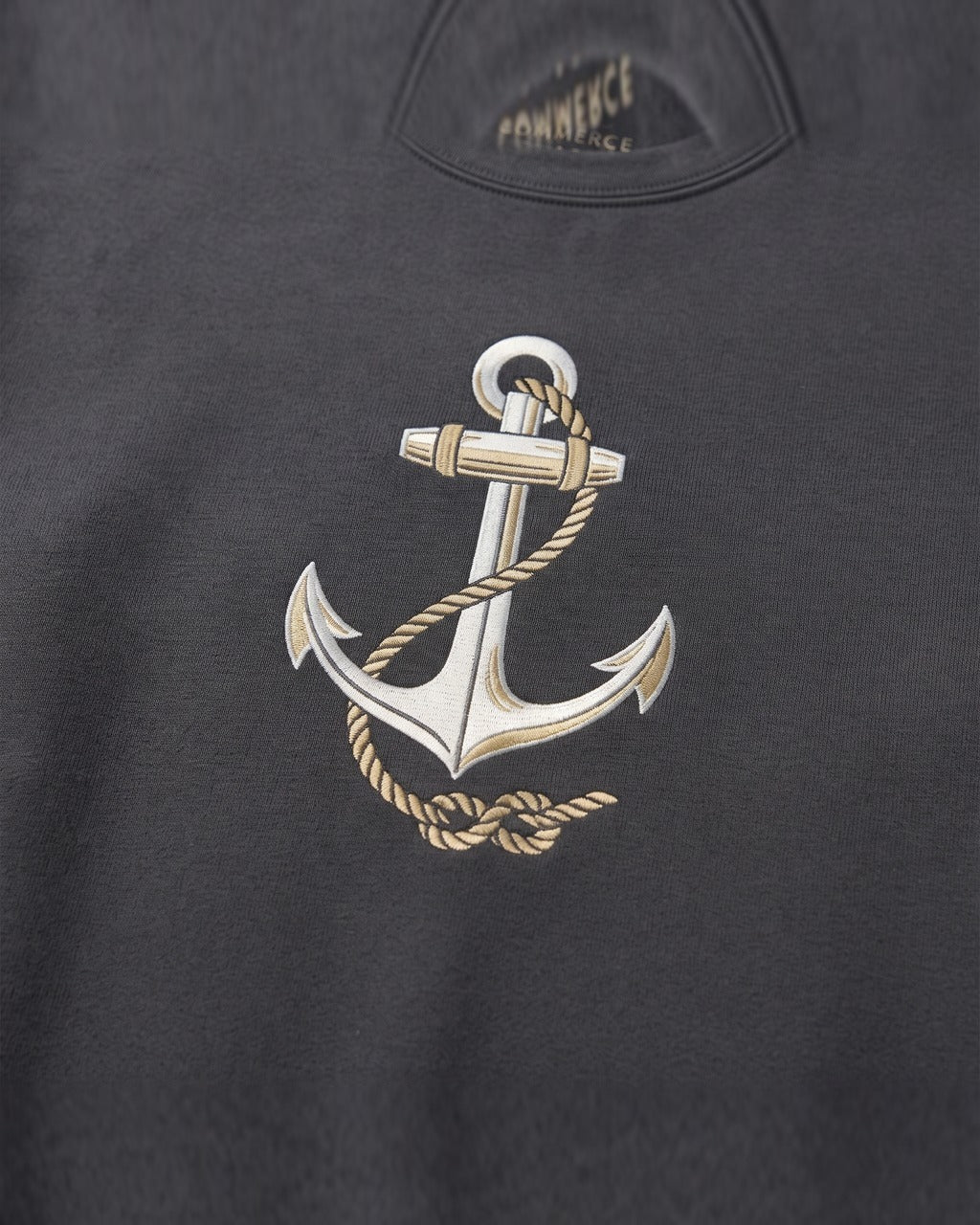 Anchor and Rope Sweatshirt in Charcoal — detail