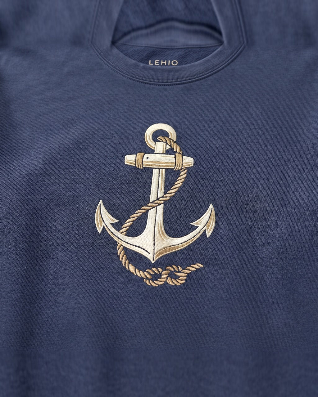 Anchor and Rope Sweatshirt in Navy — detail