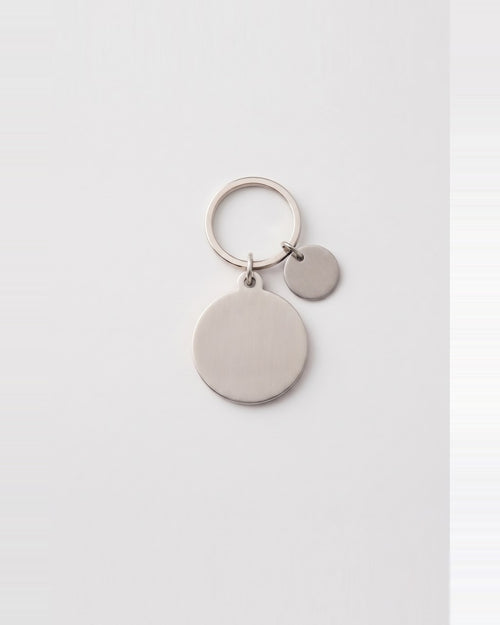 Compass Keychain in Navy — back