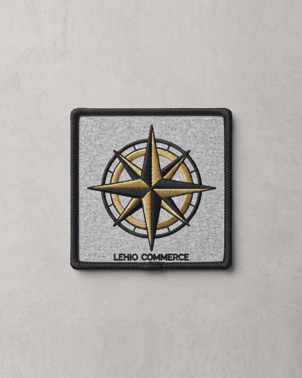 Compass Rose Patch in Heather Grey — front