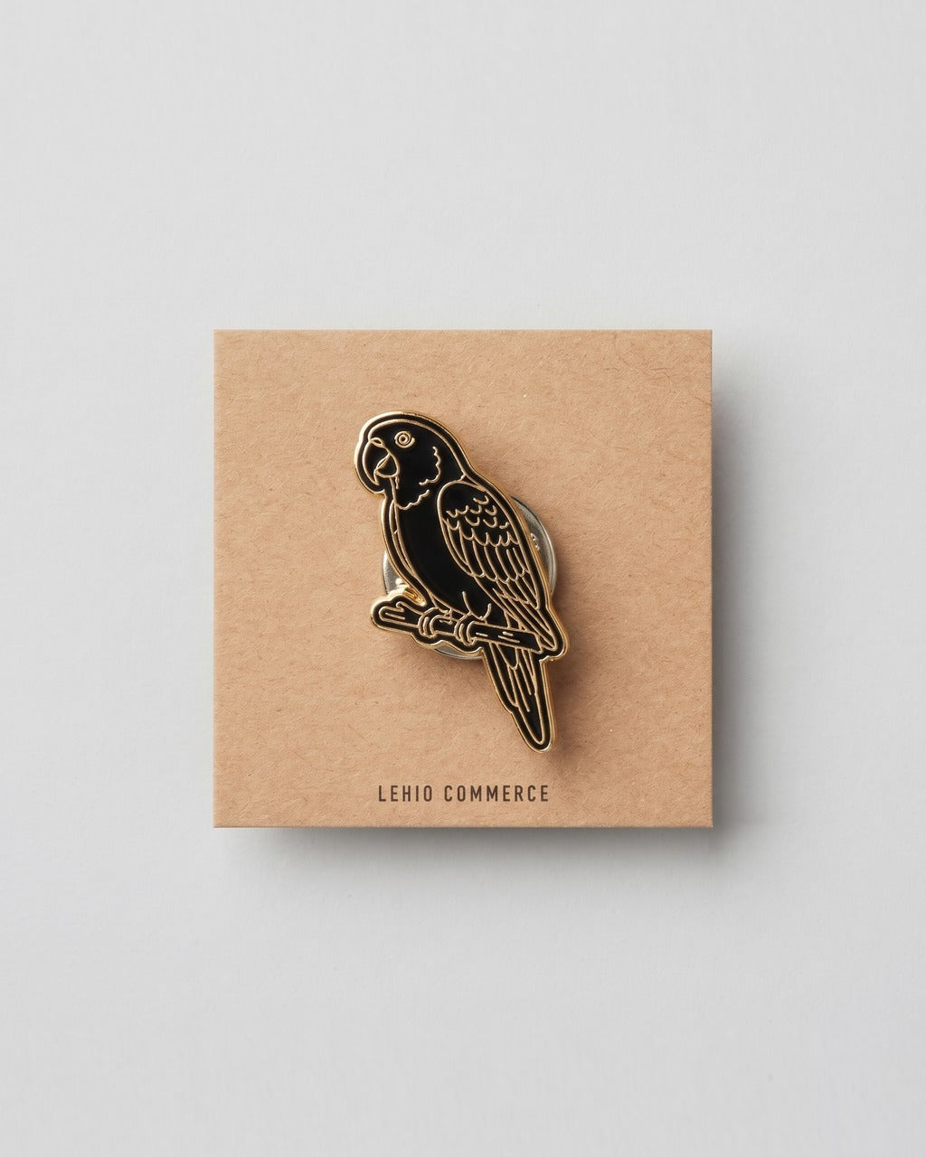 Parrot Pin in Black — front