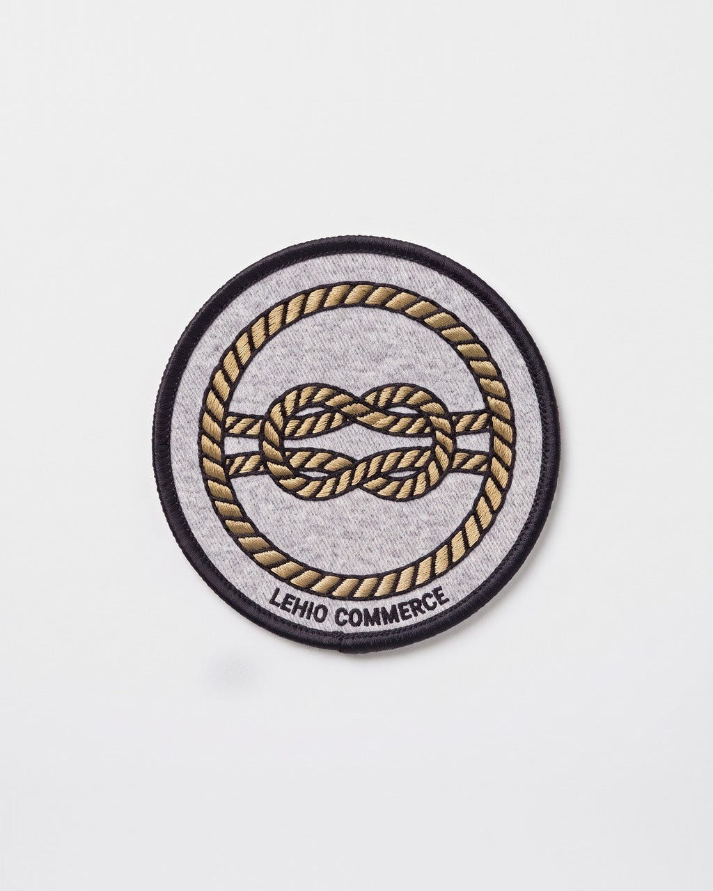 Rope Knot Patch in Heather Grey — front