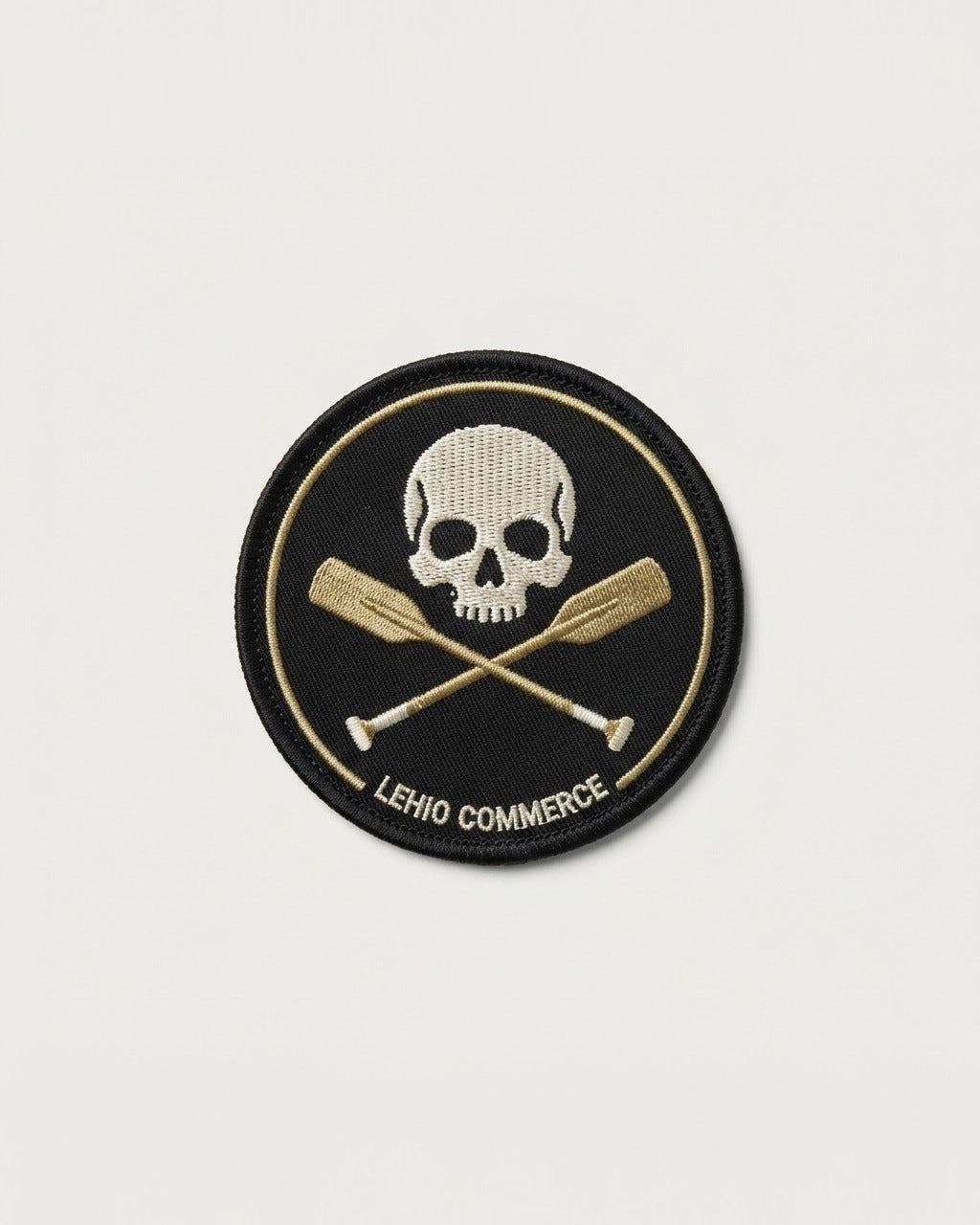 Skull and Oars Patch in Black — front