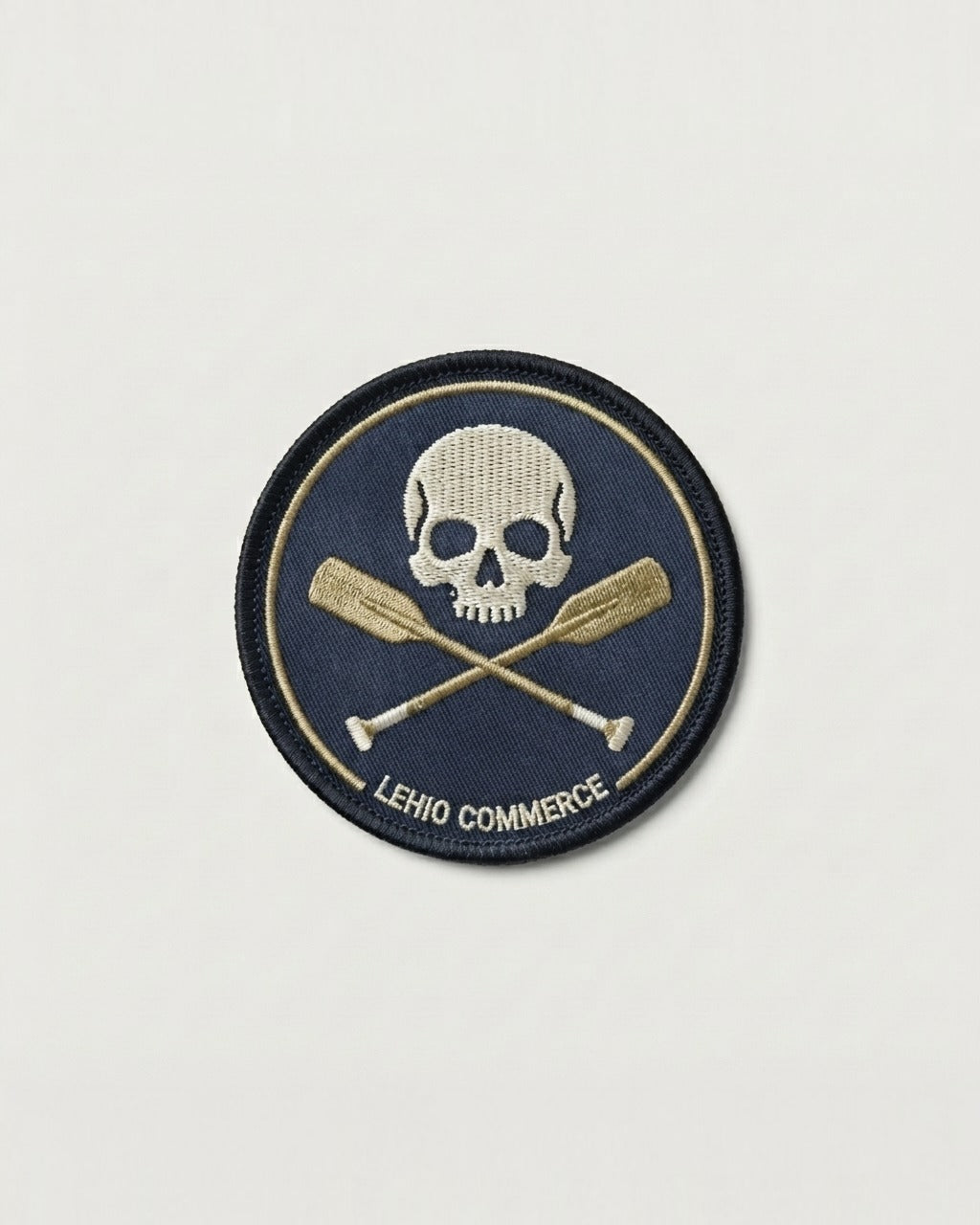 Skull and Oars Patch in Navy — front