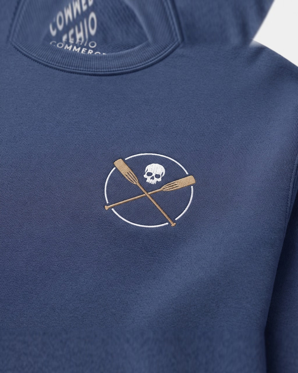 Skull and Oars Sweatshirt in Navy — detail