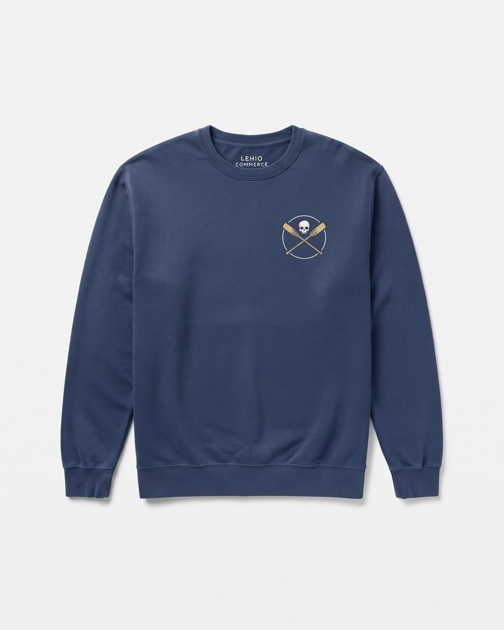 Skull and Oars Sweatshirt in Navy — front