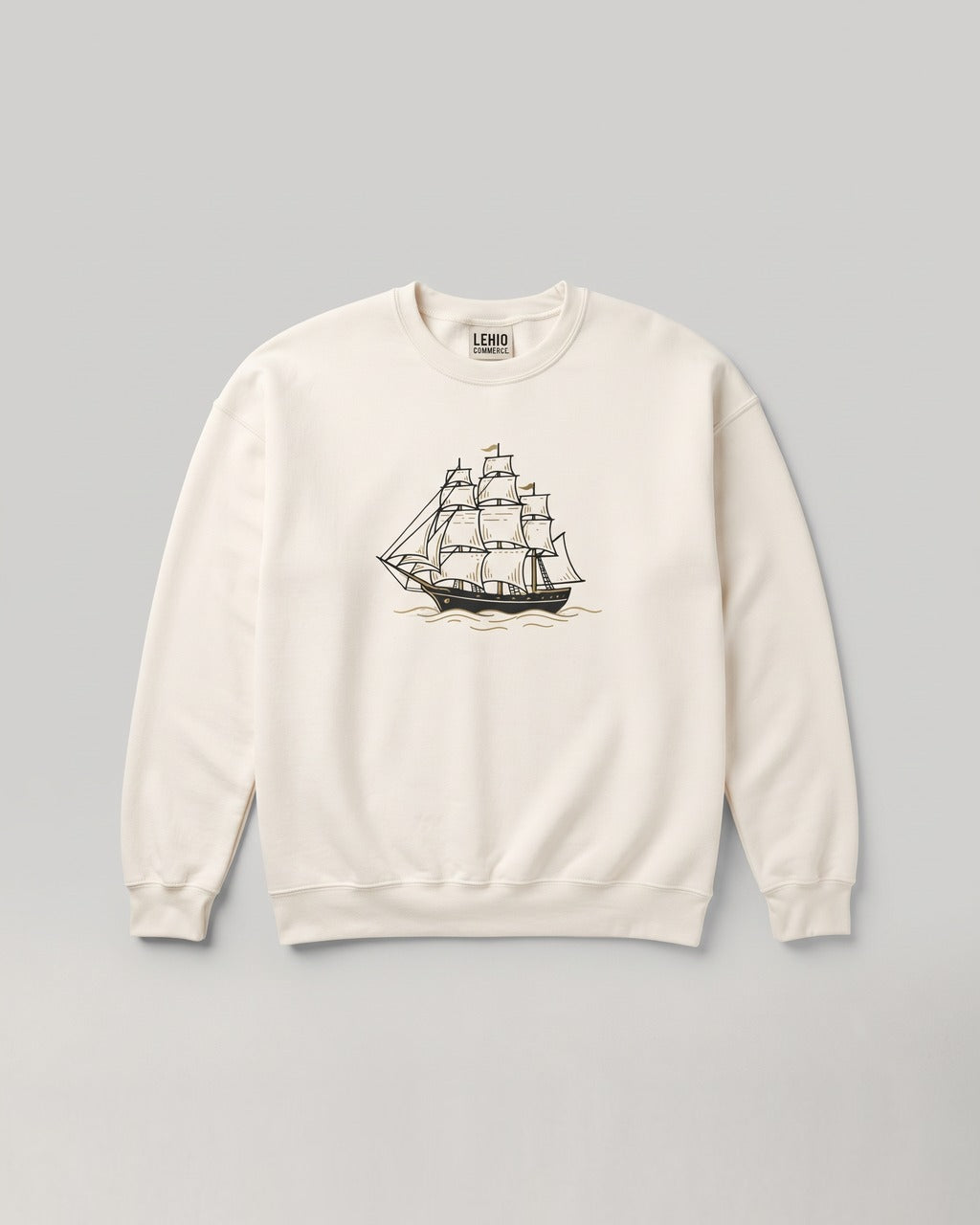 Tall Ship Sweatshirt in Sail Canvas — front