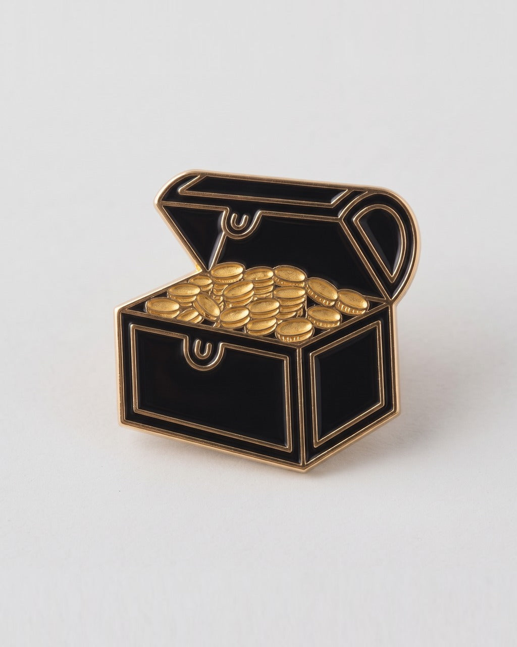 Treasure Chest Pin in Black — detail