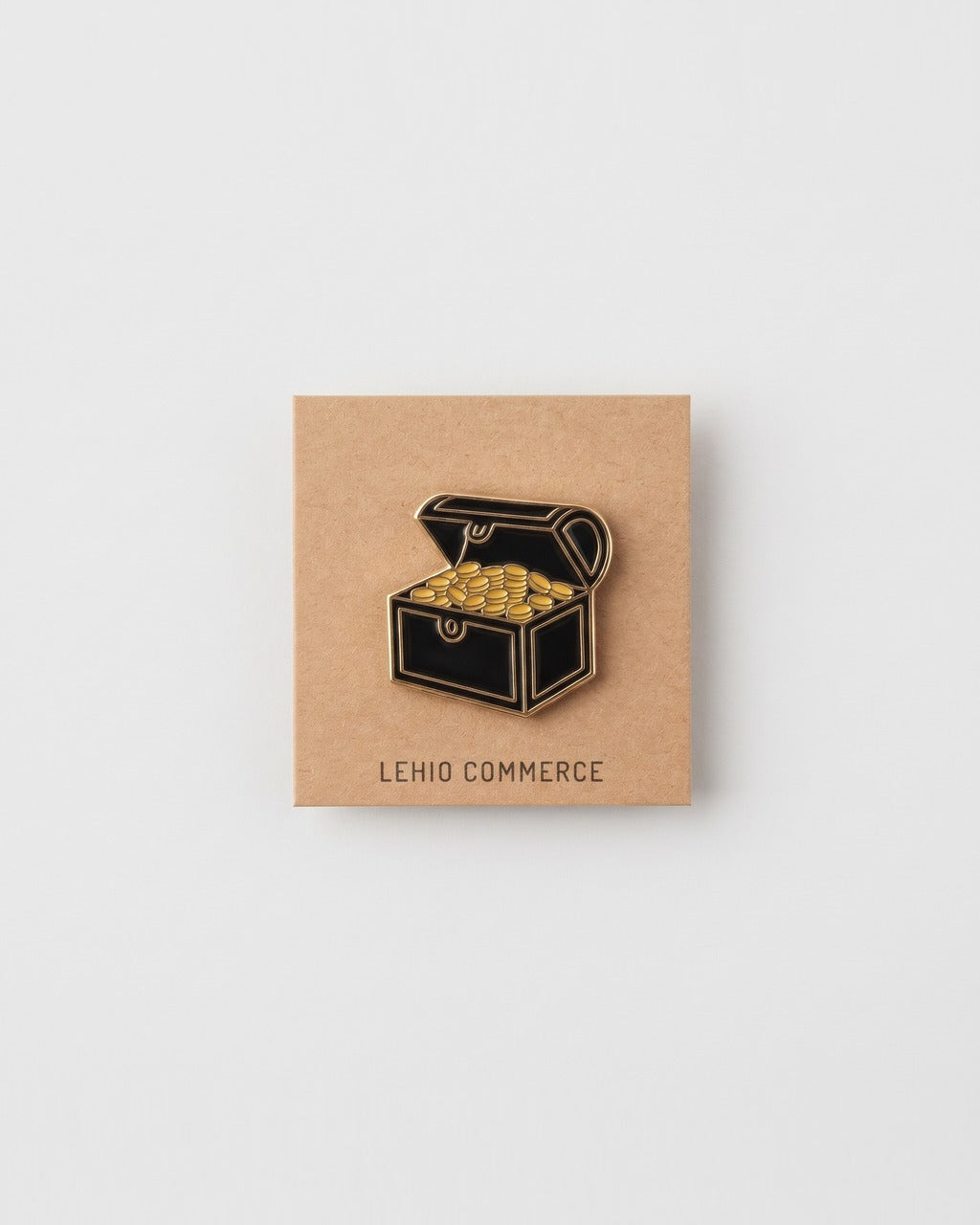 Treasure Chest Pin in Black — front