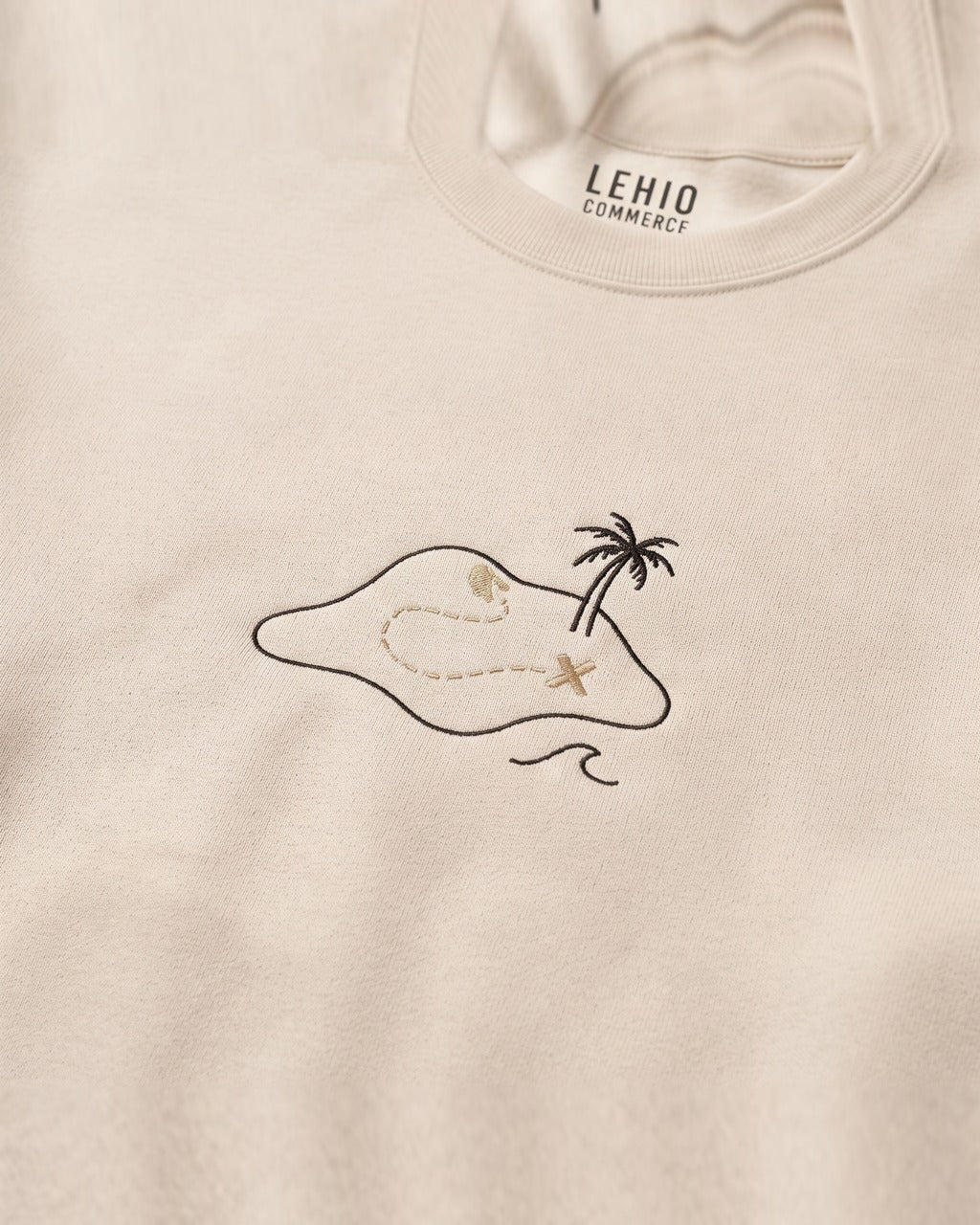 Treasure Map Sweatshirt in Sail Canvas — detail
