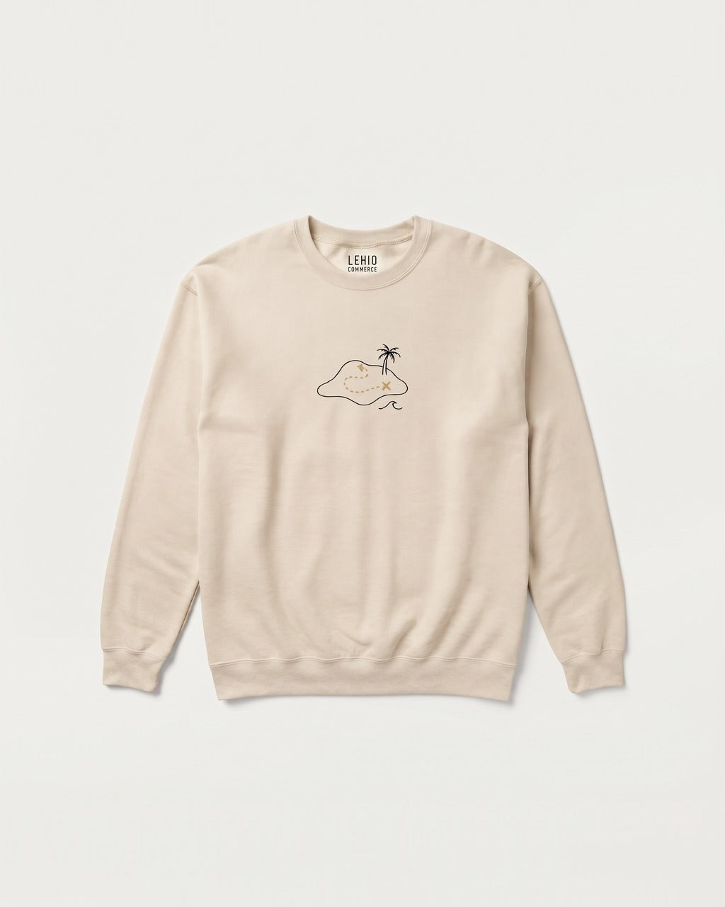 Treasure Map Sweatshirt in Sail Canvas — front